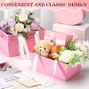 Glenmal 72 Pcs Baskets for Gifts Waterproof Empty Kraft Basket Bulk with Handles 9.8 x 6.5 x 4.3'' Gift Basket Empty to Fill for Wedding Party Christmas Valentines(Pink) view 4
