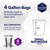 Color Scents Small Trash Bags - 4 Gallon, 60 Bags (1 Pack of 60 Count), Twist Tie - Light Blue in Ocean Mist Scent with Microban view 2