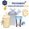 Color Scents Small Trash Bags - 4 Gallon, 60 Bags (1 Pack of 60 Count), Twist Tie - Light Blue in Ocean Mist Scent with Microban view 4