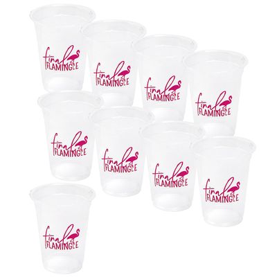 Fun Express Final Flamingle Bachelorette Party Disposable Plastic Cups, Mega Bulk 100 Pieces