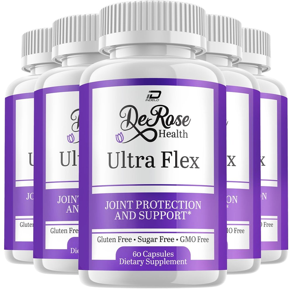 Indelo Ultra Flex Derose Health Capsules, Joint Support Supplement, Ultra Flex Natural Joint Health Formula, Derose Health Pills for Joint Wellness Mobility, UltraFlex Reviews (5 Pack - 300 Capsules)