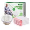 Commode Liners 120PCS Bedside Commode Liners Disposable-Portable Toilet Bags for Commode Chair,Camping Toilet Liners -Waste Bags Fits All Standard Bedside Portable Toilet Potty Bedpan,NO Pad view 1