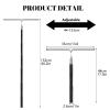 Shower Squeegee with Long Handle,Window Squeegee with Extension Pole Squeegee for Shower Glass Floor Squeegee, Telescoping Shower Squeegee for Glass Door, Tile Wall, Car,Floor view 2