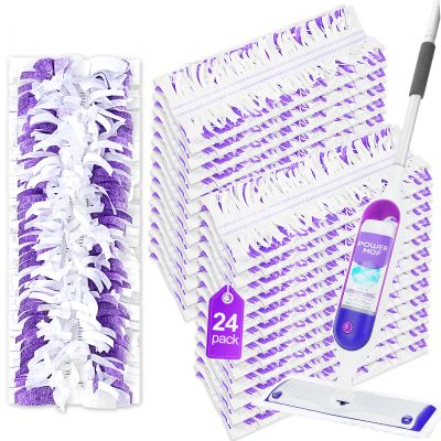 24 Pack Disposable Power Mop Refills Pads Compatible with Swiffer PowerMop Mop - Power Mop Pads Refill for Multi-Surface Floor Cleaning