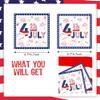 50 Pieces 4th of July Napkins 2 Ply Patriotic Disposable Cocktail Napkins Independence Day Towels Memorial Day Hand Paper for Home Kitchen Patriotic Happy 4th of July Party Supplies (White) view 3