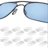 8 Pairs Replacement Nose Pads Nosepiece for Oakley Feedback OO4079/Holbrook Metal OO4123/Blender OO4059/Caveat OO4054/Crosshair OO4060 OO6014 OO4069 Metal Eyeglasses/Sunglasses, Clear Soft Nose Guard view 1