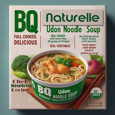 Fully cooked Berryqueen BQ Udon Noodle soup | Freshly prepared using Freeze drying technology with real pieces of chicken and vegetables - not powered flavors | Highly nutritiuous with 21 grams of Protein in each serving | Take it to work, camping, s
