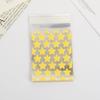 50PCS Gold Cellophane Bags Candy Bags Stars Star Treat Bags Goodie Bags Card Packing Bags Star Card Sleeves Self Adhesive Bags for Cookies view 2