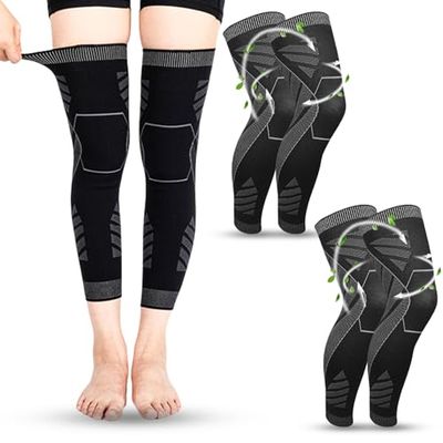 2024 New Full Leg Compression, Full Leg Compression V2, Compression Knee Sleeves (Medium,2Pairs)