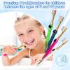 PRASBURR Toddler Toothbrush, Kids Toothbrush, Galactic Adventures Style, Toddler Age 2-4 and Up, Soft Bristles with Caps, Pack of 4 view 2