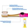 PRASBURR Toddler Toothbrush, Kids Toothbrush, Galactic Adventures Style, Toddler Age 2-4 and Up, Soft Bristles with Caps, Pack of 4 view 3