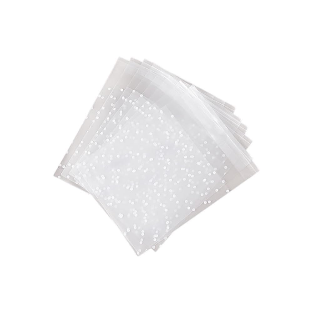 100PCS Frosted Cookie Packaging Cellophane Bags Self Adhesive Bags for Cookies Earrings Jewelry Cellophane Treat Bags Pastry Packaging Bags