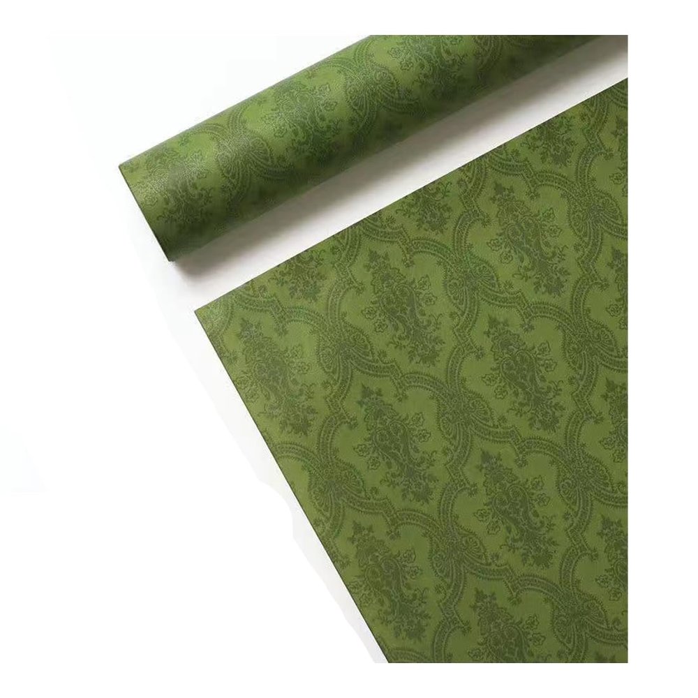 PURZEN Gift Wrap Paper, Ins Style Gift Paper, 78X109cm, Thickened Impermeable Wrapping Paper, 2 Sheets,Green,2 Pieces