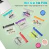 Anglecai Reusable Pill Pouch - 35 Zippered Pieces, Portable Medicine Bags with Slide Lock view 4