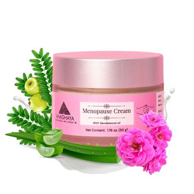Menopause Cream For Women with Sandalwood Oil & Pure Rose Water, Hot Flashes Menopause Support for Women -Soothing Relief, Hot Flashes Relief, Natural Comfort & Calmness - 1.76 Fl oz