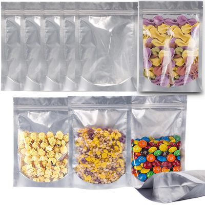 Wisesorb 4 x 6 inches 60 Packs Mylar Bags For Food Storage, Mylar Bags With Window, Freeze Dried Candy Bags, Reusable Storage Bags For Food, Mylar Food Storage Bags for Long Term Food Storage