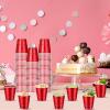 cssopenss 120 pcs Red shot cups Christmas Plastic Shot Glasses 2 oz red shot glasses disposable for drinking Tastings served Snacks Jello Tastings and Samples view 4