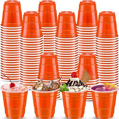 cssopenss 120 pcs Orange Plastic Shot Glasses 2 oz orange shot cups Thanksgiving shot glasses disposable for drinking Tastings served Snacks Jello Tastings and Samples