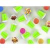 cssopenss 120 pcs Fluorescent Green Plastic Shot Glasses 2 oz green shot cups st. patrick's day shot glasses disposable for drinking Tastings served Snacks Jello Tastings and Samples view 3