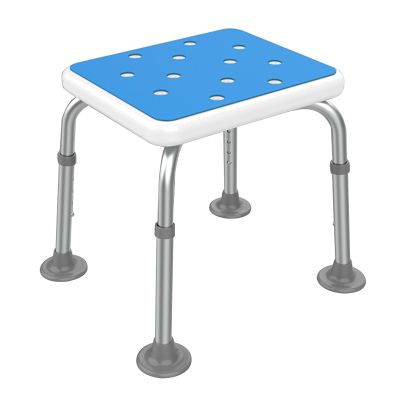 YOODODO Shower Stool, with Leakage Holes Height Adjustable Stabilize Bathroom Bench for Elderly Pregnant Women Non Slip Shower Chair Shower Chair (Color : White, Size : with pad)