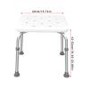 YOODODO Shower Stool, with Leakage Holes Height Adjustable Stabilize Bathroom Bench for Elderly Pregnant Women Non Slip Shower Chair Shower Chair (Color : White, Size : with pad) view 2