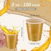 cssopenss 120 pcs Gold Shot Cups gold Plastic Shot Glasses 2 oz Happy New Year shot glasses disposable for drinking Tastings served Snacks Jello Tastings and Samples view 2