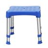 YOODODO Old People Shower Chair, 5-Speed Adjustable Height Safe Stable Bath Chair Aluminum Alloy Anti Slip Portable Shower Stool Shower Chair (Color : Blue, Size : Square) view 1