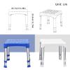YOODODO Old People Shower Chair, 5-Speed Adjustable Height Safe Stable Bath Chair Aluminum Alloy Anti Slip Portable Shower Stool Shower Chair (Color : Blue, Size : Square) view 2