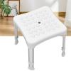 YOODODO Old People Shower Chair, 5-Speed Adjustable Height Safe Stable Bath Chair Aluminum Alloy Anti Slip Portable Shower Stool Shower Chair (Color : Blue, Size : Square) view 3