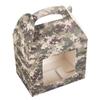 Bio Tek 10 x 7 x 8 Inch Gable Boxes For Party Favors, 25 Attractive Gift Boxes - Camouflage Print, Built-In Handle, Paper Barn Boxes, With Clear PET Window, For Parties view 2