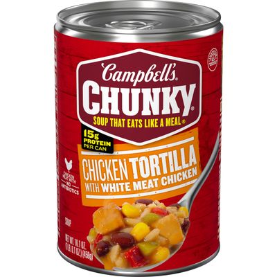 Campbells Chunky Soup, Chicken Tortilla With White Meat Chicken, 16.1 oz Can