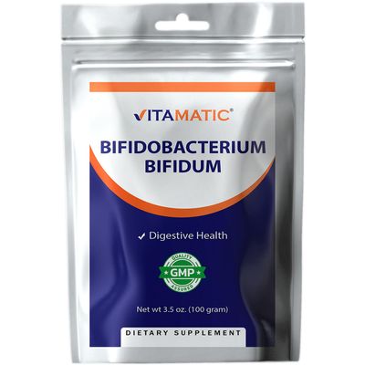 Vitamatic Bifidobacterium Bifidum Probiotic Powder - Digestive Health Support - 100 Gram (3.5 OZ) - 100 Servings