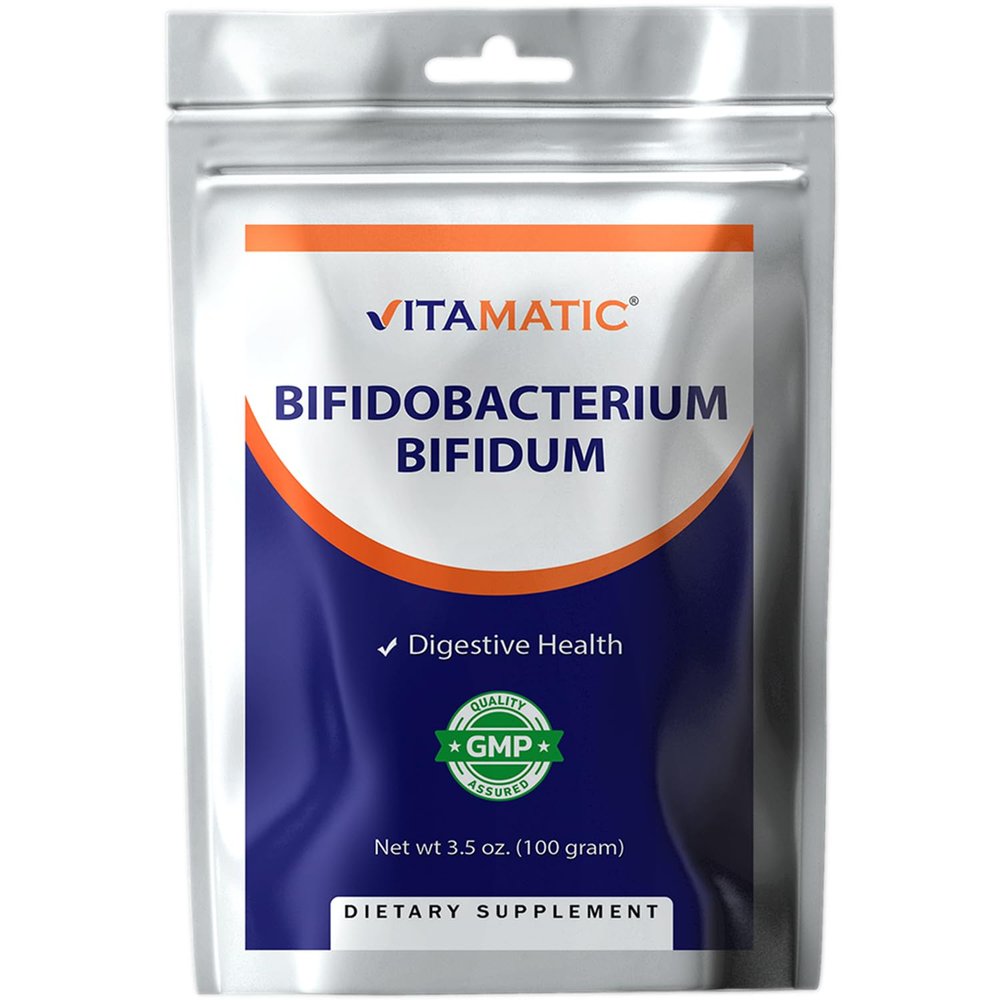 Vitamatic Bifidobacterium Bifidum Probiotic Powder - Digestive Health Support - 100 Gram (3.5 OZ) - 100 Servings