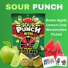 Sour Punch Bites Pickle Roulette - Candy Game with Assorted Flavors: Watermelon, Lemon Lime, Green Apple, Hidden Pickle Bites - 5 Ounces bag (Pack of 3) with two Gosu Toys stickers view 3