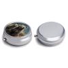 Encounter Animal Bear Printed Pill Box Small Pill Case for Purse & Pocket 3 Compartment Travel Pill Boxes Metal Round Small Pill Organizer to Hold Vitamins, Medication, Fish Oil and Supplements view 3