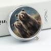 Encounter Animal Bear Printed Pill Box Small Pill Case for Purse & Pocket 3 Compartment Travel Pill Boxes Metal Round Small Pill Organizer to Hold Vitamins, Medication, Fish Oil and Supplements view 4