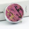 with Animal Print Printed Pill Box Small Pill Case for Purse & Pocket 3 Compartment Travel Pill Boxes Metal Round Small Pill Organizer to Hold Vitamins, Medication, Fish Oil and Supplements view 4