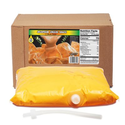 El Nacho Grande Style Bagged Mild Jalapeno Cheese for Gold Medal 5300 & 5301 Dispensers (1-140 oz), Zero Trans Fat! (1 - Pack)