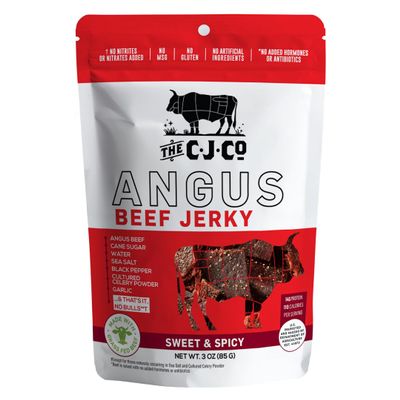 Clean Jerky Co. Grass Fed Beef Jerky | Sweet & Spicy - Very Mild Flavorful Protein Snack | No MSG, No Artifcial Flavors, No Nitrates, No MSG No High Fructose Corn Syrup, No Junk