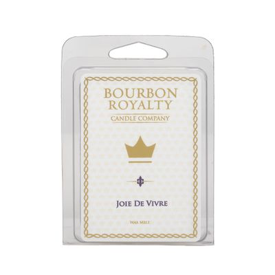 Bourbon Royalty Luxuriously Scented 2 Ounce Wax Mixer Wax Melt Cubes for Tart Burner, Joie De Vivre, White