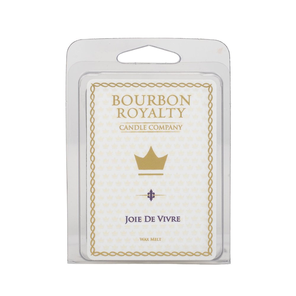 Bourbon Royalty Luxuriously Scented 2 Ounce Wax Mixer Wax Melt Cubes for Tart Burner, Joie De Vivre, White