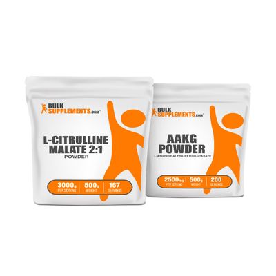 BulkSupplements Citrulline Malate 2:1 500g + AAKG 500g Bundle