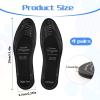 4 Pairs Shoe Inserts for Women Men, Memory Foam Shoe Inserts Soft Shoe Pads Inserts Breathable Shoe Sole Inserts Black Shoes Cushion Insoles Replacement Set for Women Men Kids Sneakers Flat Shoes view 3