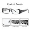 Hyyiyun 2 Pairs Rectangular Bifocal Reading Glasses for Women,Designer Laser Flower Frame Reader Glasses With Spring Hinge (1 Black & 1 Brown, 2.75, x) view 3