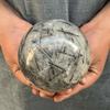 AtkitS Meditation Natural Black Tourmaline Ball Crystal Quartz Ball Stone (Size : 250-300g) view 3