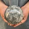 AtkitS Meditation Natural Black Tourmaline Ball Crystal Quartz Ball Stone (Size : 250-300g) view 4
