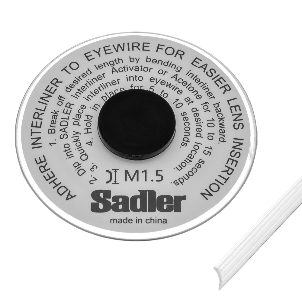 HALLMERS 1.5mm Nylon Interliner Wire Full Rim Glasses Replacement Part - Optical Insert Eye Wear Specs Repair Frame Gap Fill In Frame Temple Joint Spectacles Insert Lens Protection Slot