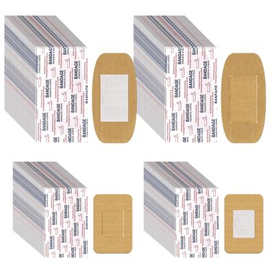 100 Pcs Large Bandages Flexible Adhesive Bandages Fabric Bandages Bulk for First Aid Wound Care Scrapes Blister