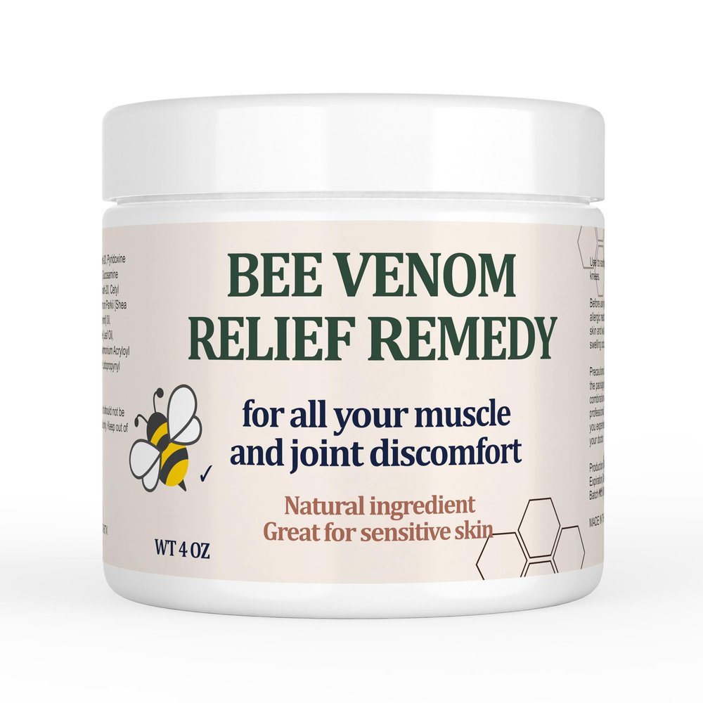 Natural Organic Bee Venom Muscle & Joint Cream, Extra Effective Muscle & Joint Care, for Neck, Hand, Feet, Knee, Muscles, Shoulder, Wrist, Elbow, Ankle, Foot Aches, Arnica, Vitamin B6